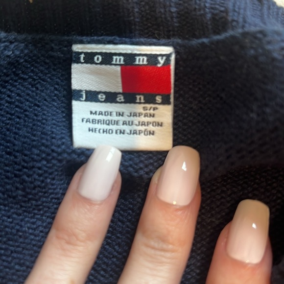 Authentic Vintage Tommy Hilfiger Sweater from the 90’s, Navy Knit Sweater - Picture 3 of 5
